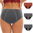 thumbnail image 2 of MeetoTime 3 Pack Womens Panties Stretchy Soft Full Coverage Briefs Comfortable Mid-Waist Underwear, 2 of 8