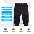 thumbnail image 3 of SHIXIAOO Men's Casual Sports Drawstring Zipper Three-Pocket Cropped Trousers, 3 of 4