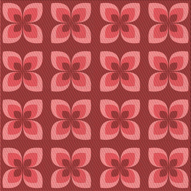 Ahgly Company Tapis d'Intérieur Lavables à la Machine, Carrés, Transitionnels, Rouges, 4 Pieds Carrés