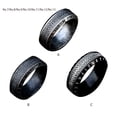 thumbnail image 3 of kurtrusly Unique Vintage Steel Ring Suitable For All Genders Gifts For Friends Metal Ring For Men Vintage Rings All black 11 1Set, 3 of 6