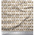 thumbnail image 1 of Soimoi polyester Crepe Fabric Ogee Damask Fabric Prints By Yard 42 Inch Wide, 1 of 5