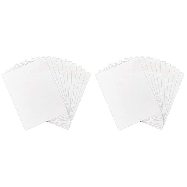 Printable Decal Paper, 30 pieces of clear printable waterslide sheets designed for inkjet printers. The sheets are made of durable PVC material, measuring 20.32 x 27.94 cm, and are water-resistant, ideal for creating custom decals, labels, and stickers for indoor and outdoor use. The paper is compatible with inkjet printers and allows for high-definition pattern printing. The package includes 30 sheets of adhesive vinyl paper suitable for various applications such as car bumpers, tumblers, bottles, notebooks, and laptops.