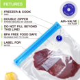 thumbnail image 3 of Sacs - 18 Sacs Réutilisables à Fermeture Éclair sous Vide pour Cuisson sous Vide, 3 Tailles, Sacs de Rangement pour Aliments avec 2 Pinces de Scellage pour Cuiseurs Anova et Joule, 30 sous-Vides, 3 of 12