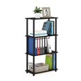 thumbnail image 5 of Furinno 99557EX/BK Turn-N-Tube 4-Tier Multipurpose Shelf Display Rack, Espresso/Black, 5 of 5