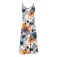 thumbnail image 5 of Ovzne Robes Grande Taille pour Femmes aux Formes Robe Femme Robes d'Été pour Femmes Imprimé Sans Manches Col Rond Robe Décontractée Longues Robes Robe de Printemps Imprimée Liquidation, 5 of 5