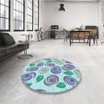 thumbnail image 4 of Ahgly Tapis d'Intérieur Lavable en Machine Carré Transitionnel Gris Laser Ou Gris Laser, 8 Pieds Carré, 4 of 7