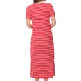 thumbnail image 4 of Longues Chemises de Nuit pour Femmes Robe de Nuit d'Été Confortable à Col Rond pour Femmes Ample à Manches Courtes Vêtements de Maison, 4 of 6
