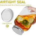 thumbnail image 3 of Glass Mason Jars, 2 Pack 32oz Clear Glass Regular Mouth Canning Jars with Lids for Sealing, Ideal for Food Storage, Snacks, Candies, Jam, Honey, Wedding Favors, Shower Favors, DIY Projects, 3 of 6
