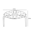 thumbnail image 3 of Fryer Rack, Stainless Steel Cooking Rack, Multi-Layer Air Fryer Accessories, Steaming and Dehydrating Rack, for Dual Basket Fryers, Dishwasher Reliable, 3 of 8
