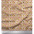 thumbnail image 1 of Soimoi Moss Georgette Fabric Coke & Burger Food Print Fabric by Yard 42 Inch Wide, 1 of 3