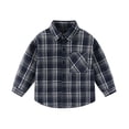 thumbnail image 1 of Tranfacy Chemises à Carreaux à Boutons pour Enfants à Manches Longues Col Rabattu Manteau d'Automne et Couche de Base, 1 of 3