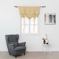 thumbnail image 4 of Innerwin Half Window Curtains Solid Color Kitchen Valance Rod Pocket Soft Short Blackout Curtain Ruched Waterproof Panels Darkening Thermal Insulated Natural color 55.12 x 55.12", 4 of 5