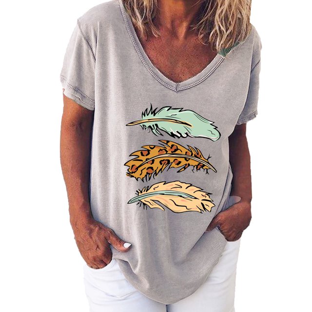 Pompotops Chemises Mode Décontractée pour Femmes, Manches Courtes, Tee-Shirt Ample