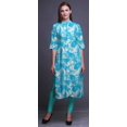 thumbnail image 2 of Bimba Printed Straight Kurtis For Women Button Down Mandarin Indian Tunic X-Large, 2 of 6