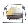 thumbnail image 1 of Siruishop Automatic Baby Bassinet Melodies Timer for 0-18 Months Auto Rocking Bassinet yellow, 1 of 8