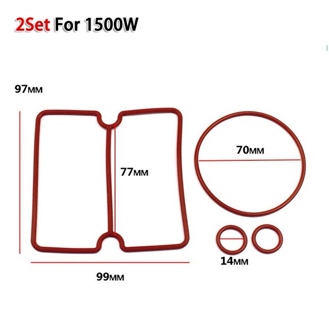 8Pcs/Set Nitrile Rubber Sealing Ring For Oil Free Air Compressor Cylinder Head