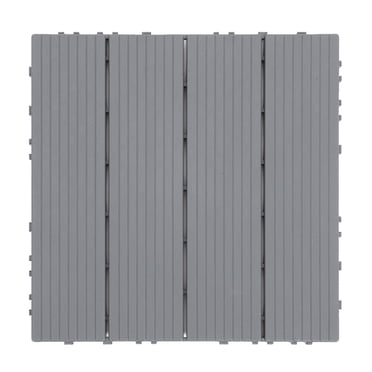 Carreaux de Terrasse Extérieurs Imperméables Emboîtables en Plastique et Bois, Plancher Imperméable pour Patio, Balcon, Jardin, Cour Arrière, au Bord de la Piscine