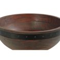 thumbnail image 4 of IH Casa Decor Gray Acacia Wood With Riveted Gunmetal Salad Bowl W Handle, 4 of 4