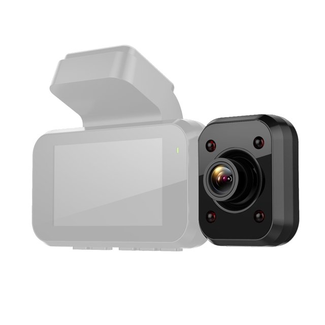Rexing V5 Cabine Dash Caméra en Noir, Présentant un design compact avec un Objectif Ultra-Grand-Angle à 170 Degrés pour Capturer des Vues de l'Intérieur de la Cabine et des Fenêtres Latérales. la Caméra Inclut une vision Nocturne Infrarouge pour un Enregistrement Clair par Faible Luminosité et Est Conçue pour une installation Facile en un Clic avec la Caméra Dash V5 Orientée vers l'Avant. Idéale pour les Chauffeurs en Covoiturage et la surveillance des Véhicules.