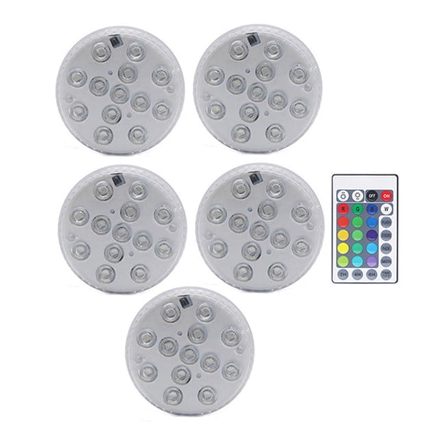 13 LED RGB Submersible Light With Magnet And Suction Cup Swimming Pool Light Underwater Tea Night Light For Pond ,Easy to Install