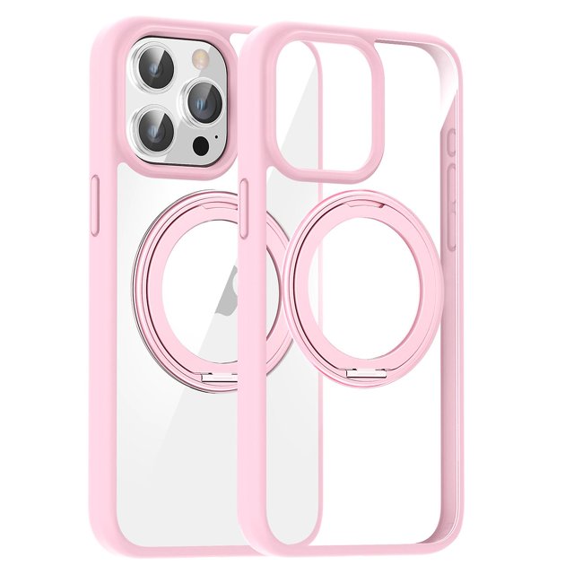 Pour iPhone 15 Pro Max Étui PC+TPU Support de Téléphone Étui Arrière Compatible avec MagSafe