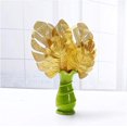 thumbnail image 5 of 10PCS Gold Decoration Imitation Turtle Back Leaf Artificial Plants Palm Leaves Tropical Party Leaves, 5 of 5