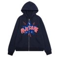 thumbnail image 1 of Women Zip up Hoodies Fashion Star Print Sweatshirt Jacket with Pockets, 1 of 2