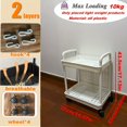 thumbnail image 4 of 1 Pce Étagère de Rangement en Plastique avec Roues, Étagère de Rangement à 2/3/4 Niveaux, Fruits et Légumes, 4 of 5