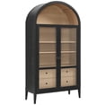 thumbnail image 4 of Modway Nolan 74" Tall Arched Storage Display Cabinet in Black Oak, 4 of 10