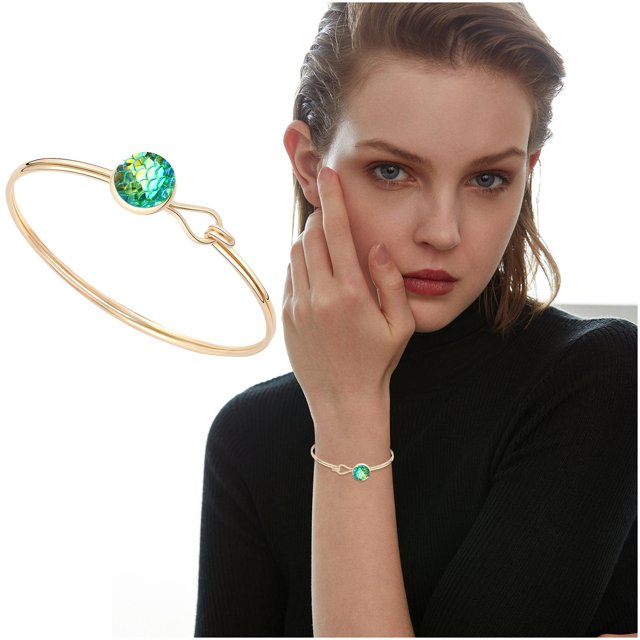 EGNMCR Bracelets Mode Simples et Polyvalents Ronds Multicolores Écailles de Poisson Bracelet Bracelet Bracelet