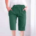 thumbnail image 2 of Timegard Womens Plus Size Shorts Elastic Waisted Drawstring Lightweight Casual Knee Length Shorts with Pockets, 2 of 5