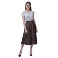 thumbnail image 2 of Moomaya Womens Below Knee Length A-Line Skirt Front Button Casual Skirt w/ Pockets, 2 of 6