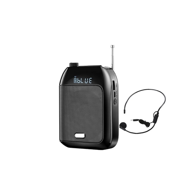 Amplificateur Vocal Portable Bluetooth 15W Mégaphone Sans Fil Microphone d'Enseignant Haut-Parleur Plus Fort Microphone UHF pour Tournée, Facile à Utiliser