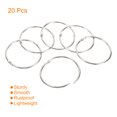 thumbnail image 3 of Unique Bargains Metal Binder Rings, Detachable Index Snap Clips, Silver Tone, 20 Pack, 3 of 5
