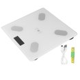 thumbnail image 2 of Weight Scale, USB Rechargeable Tempered Glass Body Scale with Tape Ruler for Weighing, 2 of 7