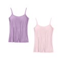 thumbnail image 3 of Timegard Camisoles 2 Pcs pour Femmes avec Soutien-Gorge Intégré Grande Taille Col Rond Respirantes Confortables Extensibles, 3 of 3