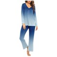 thumbnail image 1 of Rbaofujie Pyjama d'Été pour Femmes Ensemble de Pyjama Décontracté Uni Haut Décontracté Pantalon Pyjama Mignon, 1 of 5