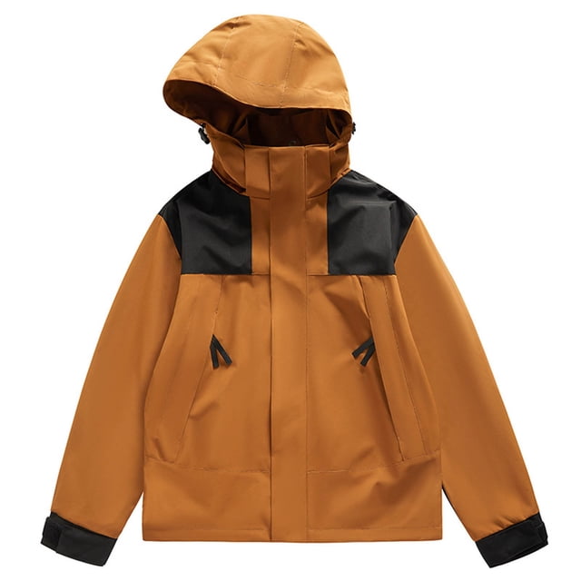 Timegard Jackets for Women Plus Size Hoodies Color Block Windbreaker Coat Active Hiking Outdoor Fall Winter