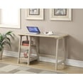thumbnail image 2 of Convenience Concepts Designs2Go Bureau Tréteau en Fini Bois Blanc Patiné, 2 of 5