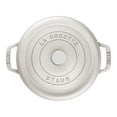 thumbnail image 3 of STAUB La Cocotte 3.7 L Cast Iron Round Cocotte, White Truffle, 3 of 11