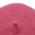 thumbnail image 3 of Chien Chat Béret Laine Chapeau de Jardin Durable Réglable Élastique Photo Accessoires Corde Costume Chaud Rose Rouge, 3 of 9