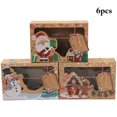 thumbnail image 2 of Coxeer Christmas Candy Box Cute 6PCS Kraft Food Boxes Xmas Cookie Box with Card & Rope, 2 of 10
