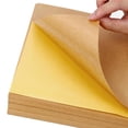 thumbnail image 1 of 50 Sheet A4 Brown Kraft Sticker Paper Sheet Self Adhesive Label Inkjet Printer, 1 of 6