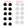 thumbnail image 2 of EGNMCR 10 Paires Embouts d'Oreille de Taille Moyenne Transparents de Rechange pour Oreillettes, 2 of 5