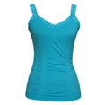 thumbnail image 1 of Womens Lace Trim Camisoles - Aqua, 1 of 2
