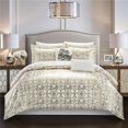 thumbnail image 1 of Chic Home BCS16409-BIB-US 9 Piece Sherwin Comforter Set, Beige - Queen Size, 1 of 1