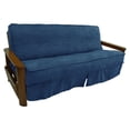 thumbnail image 1 of Housse de Futon Pleine en Microsuède Uni à Double Cordon de 8 à 9 Po - Indigo, 1 of 1