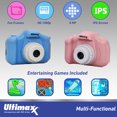 thumbnail image 3 of Ultimaxx Essential Kidâs Digital Camera Bundle (Blue) - Includes: 32GB microSD Card, High-Speed Memory Card Reader & More (6pc Bundle), 3 of 7