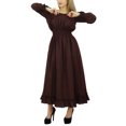 thumbnail image 4 of Bimba Robe Maxi Longue Décontractée en Coton pour Femme à Taille Smockée, 4 of 9