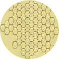 thumbnail image 1 of Ahgly Company Machine Washable Indoor Round Transitional Corn Yellow Area Rugs, 3' Round, 1 of 7